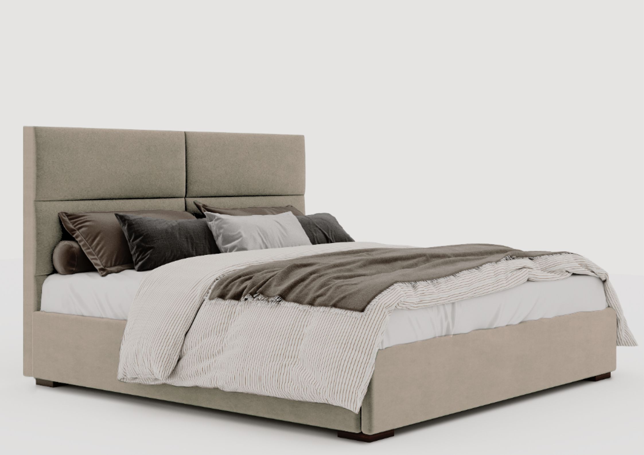 Beżowe łóżko 180x200cm